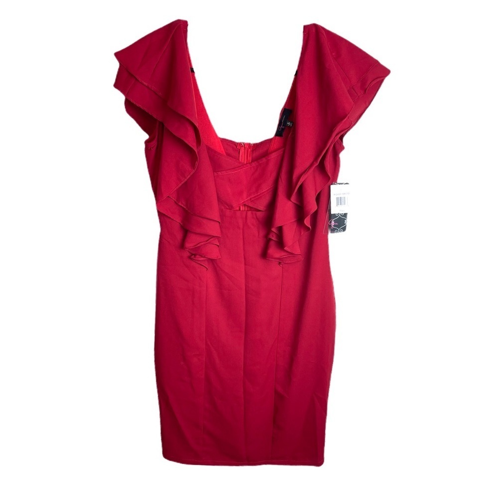 ✅ NWT Aqua Burgundy Mini Bodycon Dress Butterfly Sleeves Cut Out detail size S
